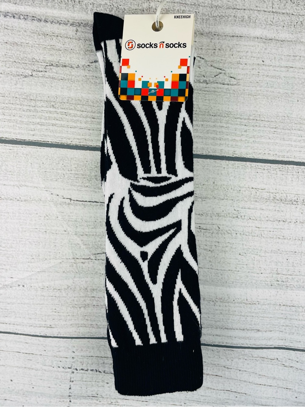 Socks n Socks Women's One Size Knee High Cute Zebra Print Socks - NEW 1 Pair